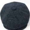 Baker-Boy Blue Tweed Flat Cap New