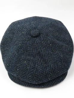 Baker-Boy Blue Tweed Flat Cap New
