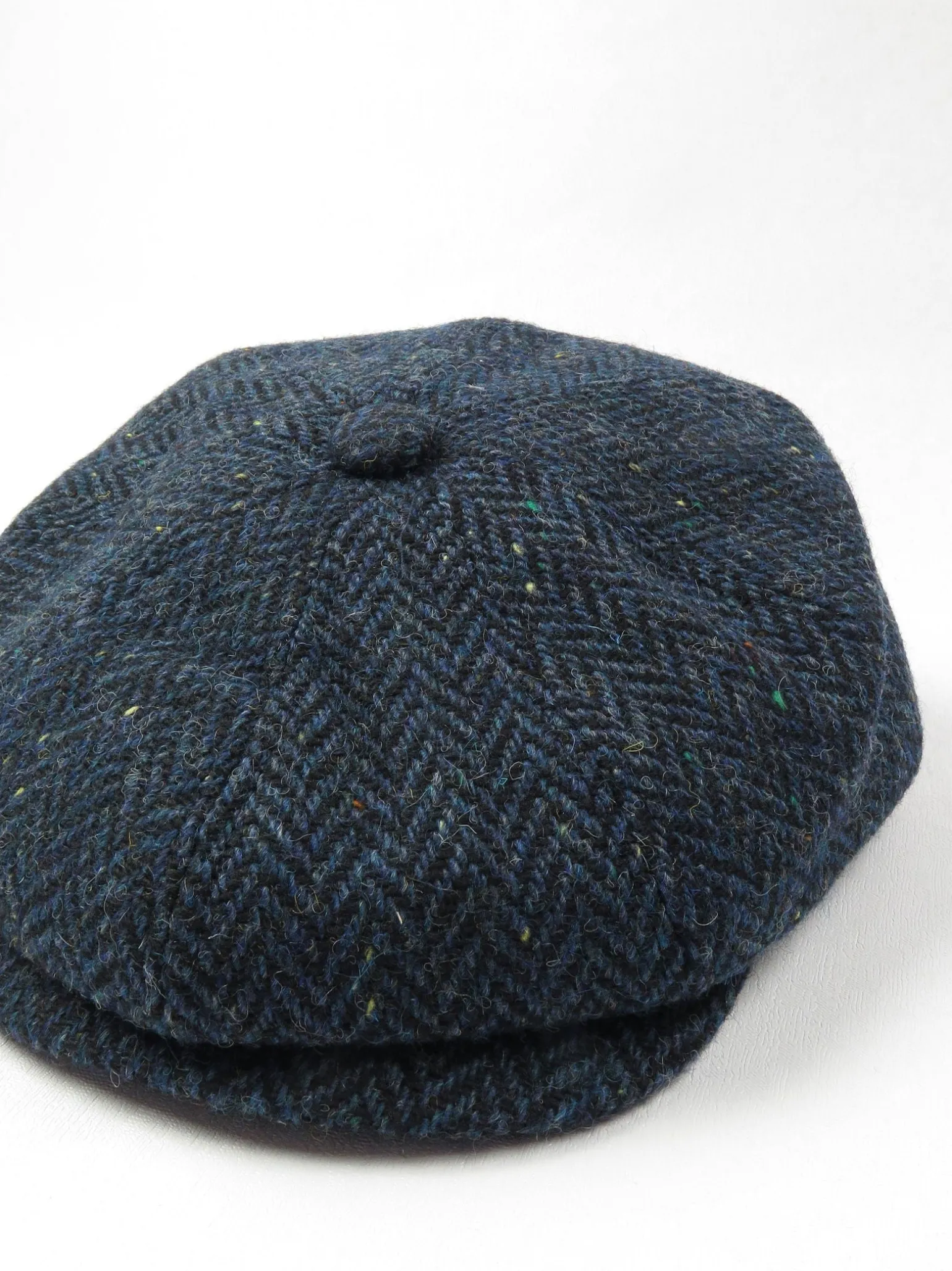 Baker-Boy Blue Tweed Flat Cap New