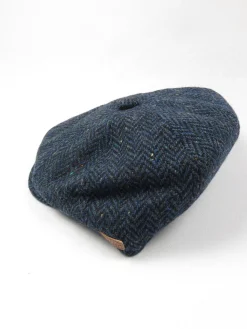 Baker-Boy Blue Tweed Flat Cap New