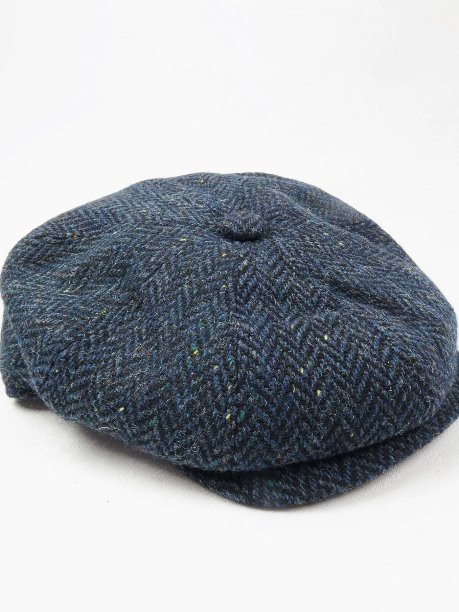 Baker-Boy Blue Tweed Flat Cap New