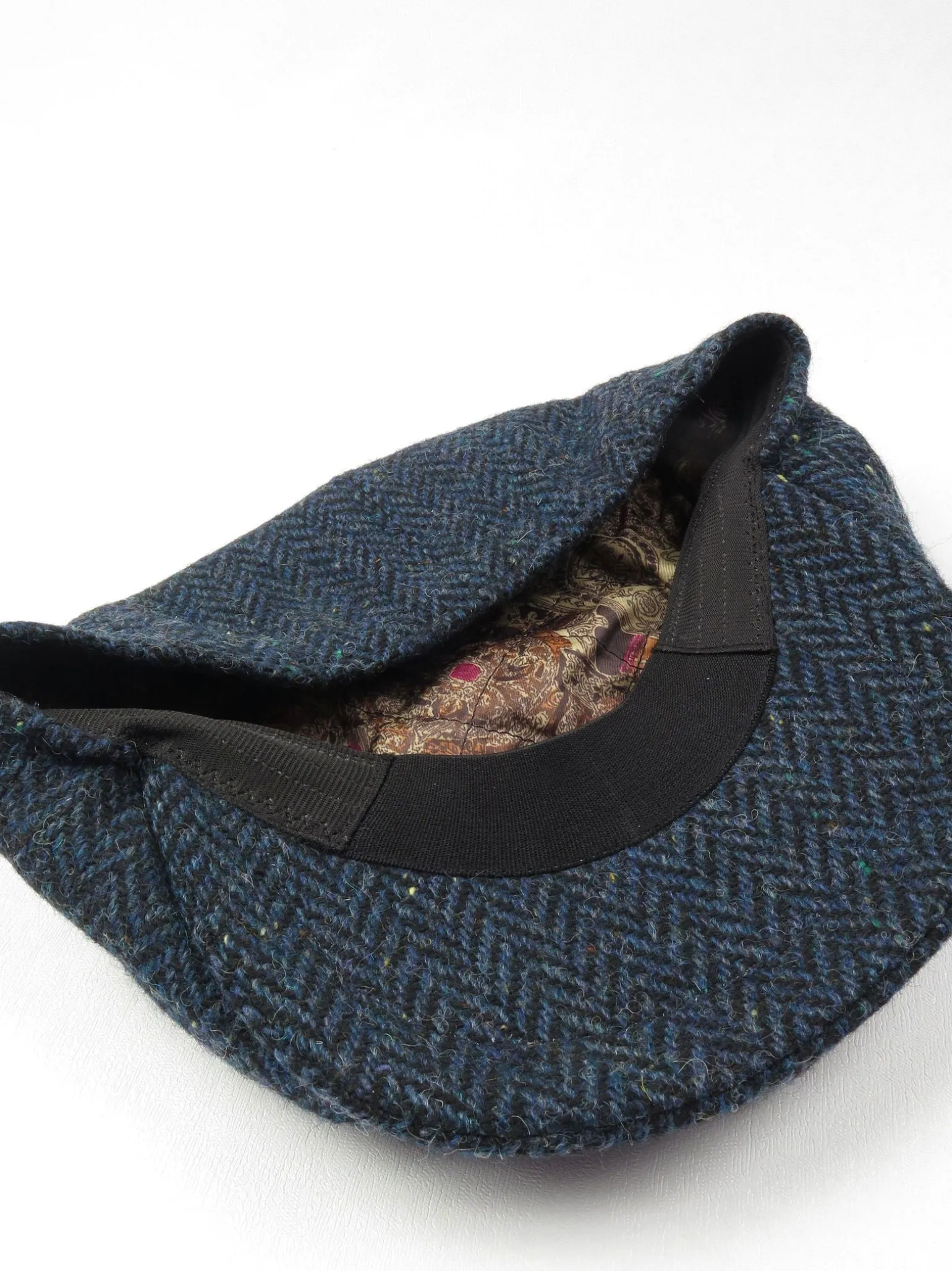 Baker-Boy Blue Tweed Flat Cap New