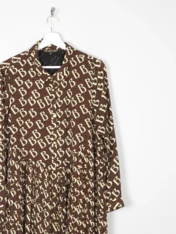 BiBa Dress Logo Printed Long Sleeved With Collar 12