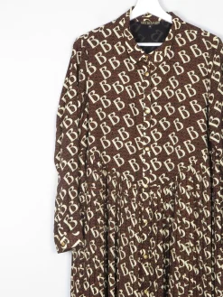 BiBa Dress Logo Printed Long Sleeved With Collar 12