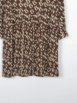 BiBa Dress Logo Printed Long Sleeved With Collar 12