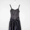 Black & Polka Dot Corset Party Dress S