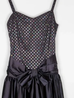 Black & Polka Dot Corset Party Dress S