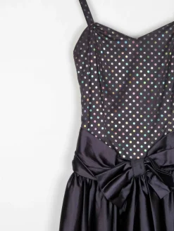 Black & Polka Dot Corset Party Dress S