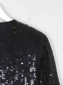 Black & Rust Beaded Vintage Short Top S/M