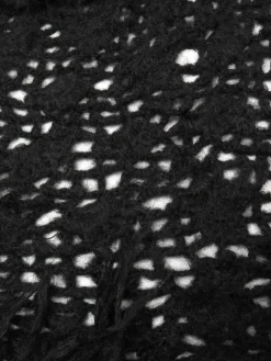 Black Crochet Vintage Shawl/Scarf