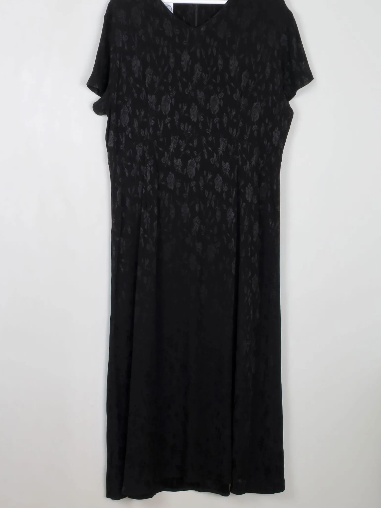Black Jacquard Vintage Laura Ashley Dress XL Unowrn