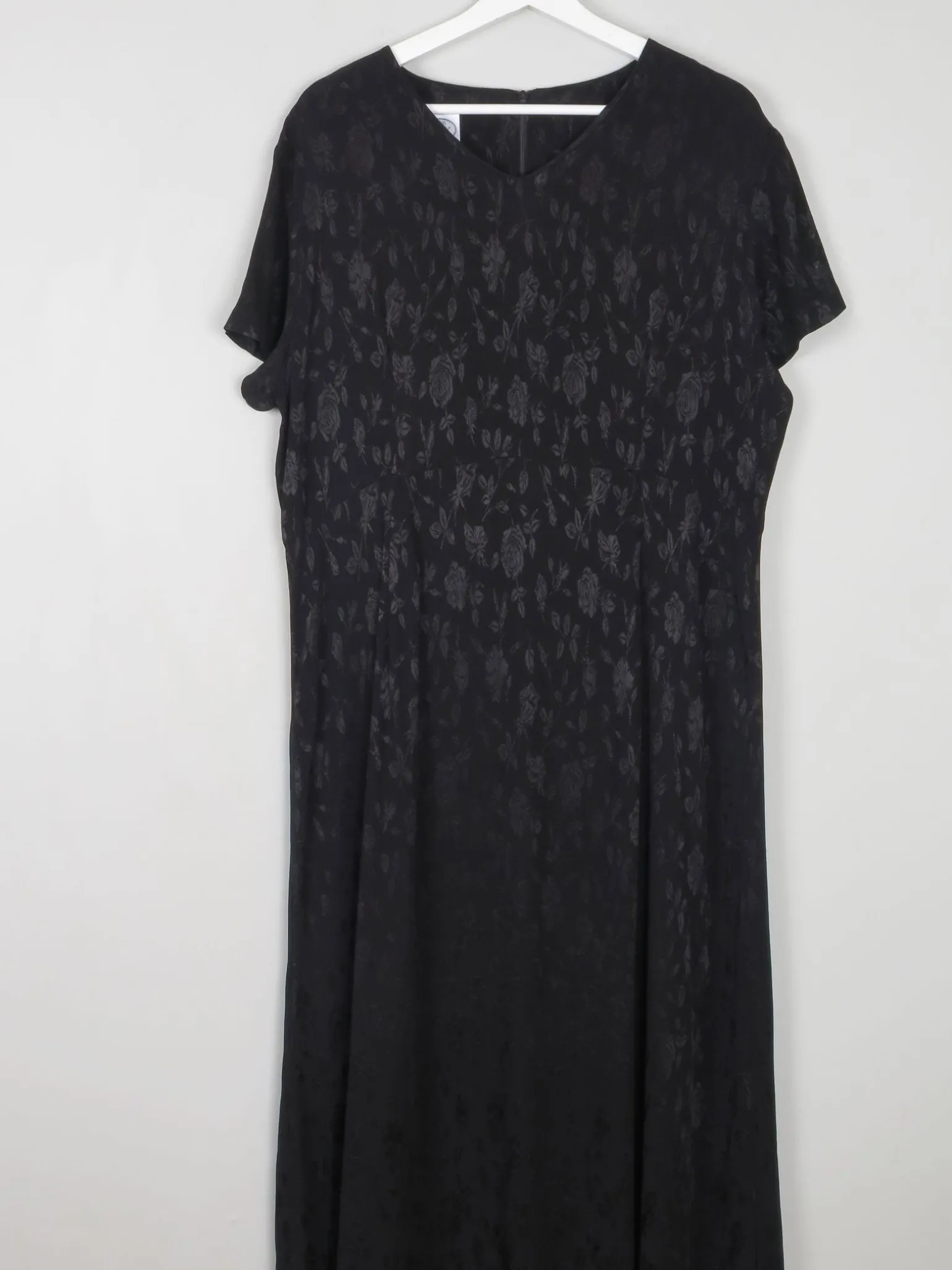 Black Jacquard Vintage Laura Ashley Dress XL Unowrn