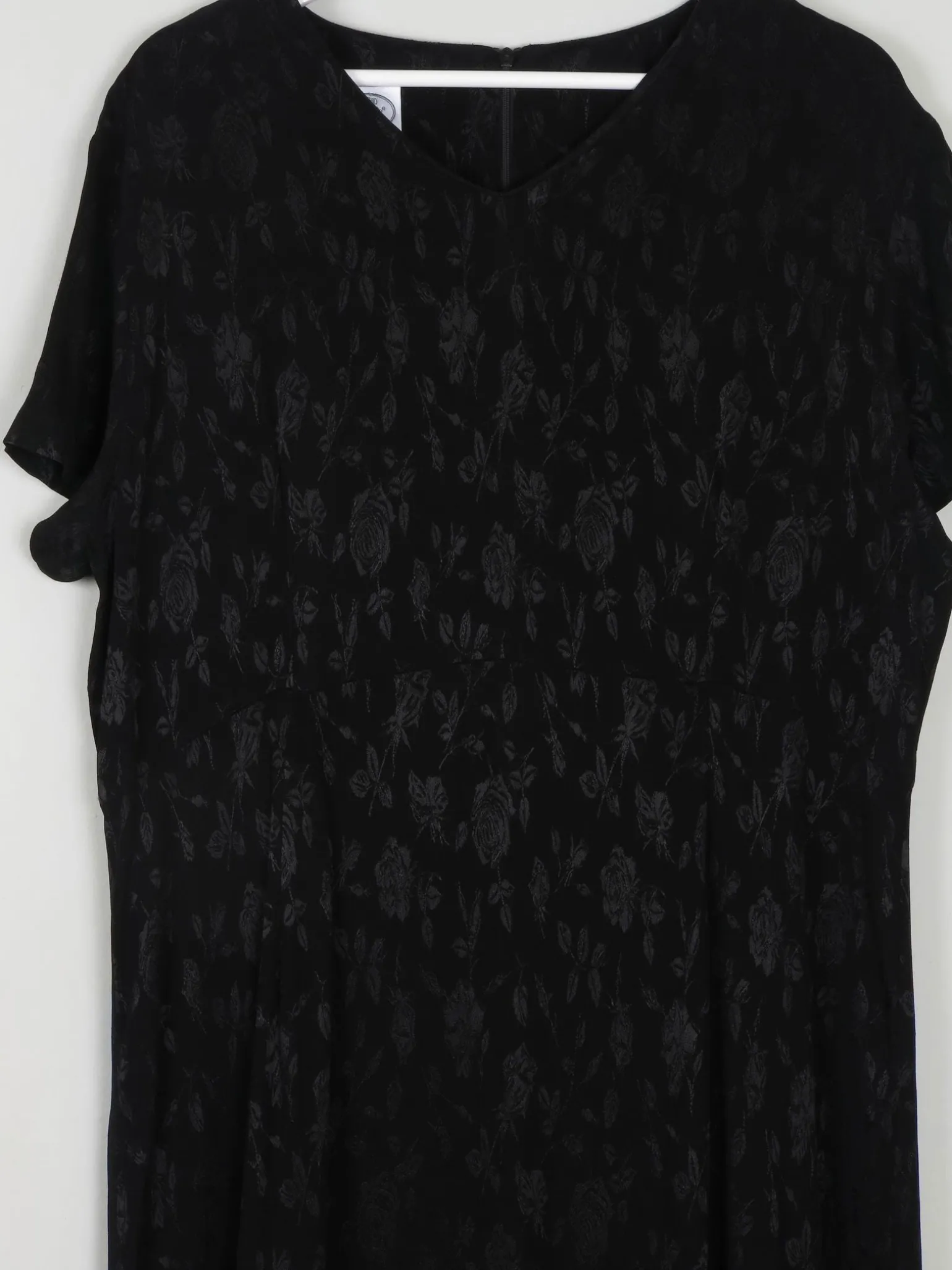 Black Jacquard Vintage Laura Ashley Dress XL Unowrn