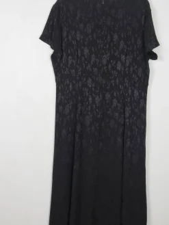 Black Jacquard Vintage Laura Ashley Dress XL Unowrn