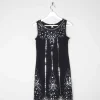 Black 1920s Vintage Style Flapper Dress With Beads S