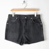 Black Vintage Denim Wrangler Shorts 31" 10