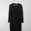 Black Vintage Draped Dress M