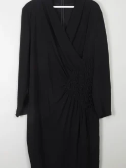 Black Vintage Draped Dress M