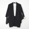 Black Vintage Kimono With Red Motifs S/M