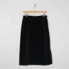 Black Vintage Pencil Velvet Skirt 28W/10