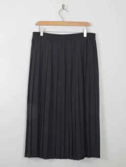 Black Vintage Pleated Skirt L
