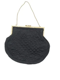 Black Vintage Quilted Occasional Bag