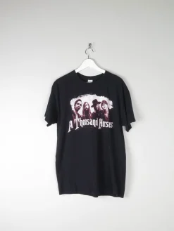Black Vintage Rock T-shirt 'A Thousand Horses' L