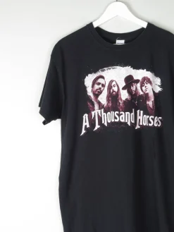 Black Vintage Rock T-shirt 'A Thousand Horses' L