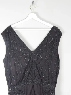 Black Vintage Style Beaded & Body Suit/ Jumpsuit L