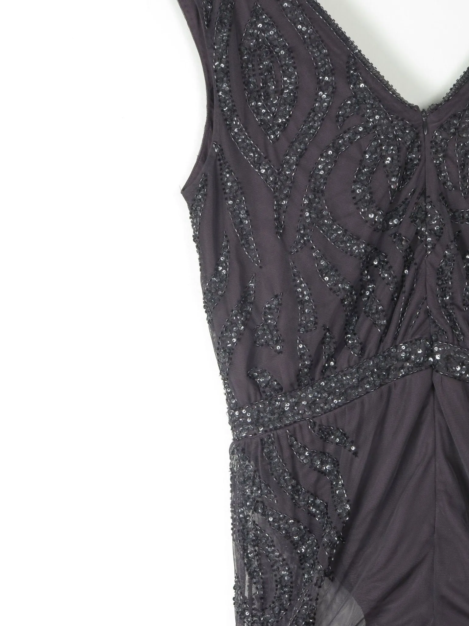 Black Vintage Style Beaded & Body Suit/ Jumpsuit L
