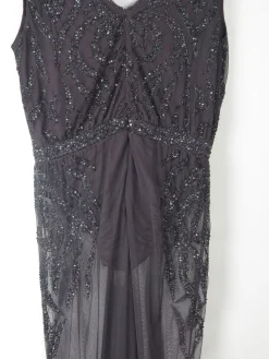 Black Vintage Style Beaded & Body Suit/ Jumpsuit L
