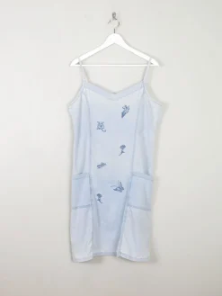 Blue Denim Vintage Embroidered Dress L/XL