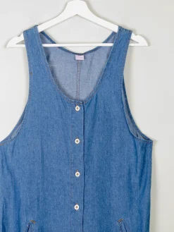 Blue Vintage Denim Dungaree Style Dress S/M