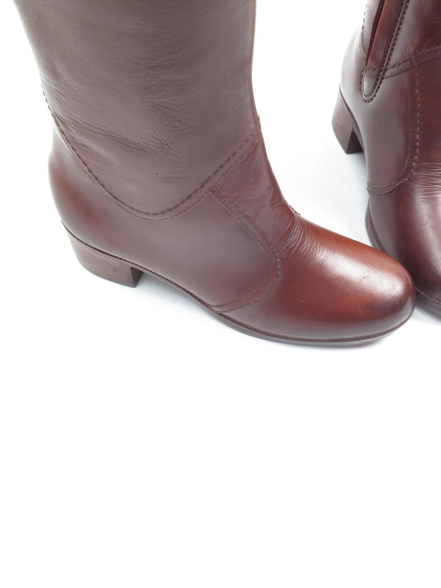 Brown PVC Furry Vintage Boots 3/36