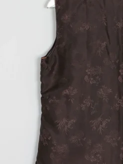 Brown Vintage Chinese Quilted Waistcoat XS 6/8