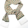 Classic Vintage Green Printed Cravat Style Scarf