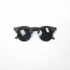 Clubmaster Style Sunglasses With Round Lenses Black/Brown
