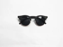 Clubmaster Style Sunglasses With Round Lenses Black/Brown