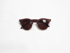 Clubmaster Style Sunglasses With Round Lenses Black/Brown