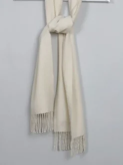 Cream Cashmere Mix Scarf