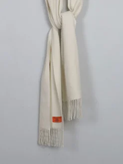 Cream Cashmere Mix Scarf