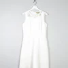 Cream Retro Vintage Style 1960s Short Wedding Dress 12