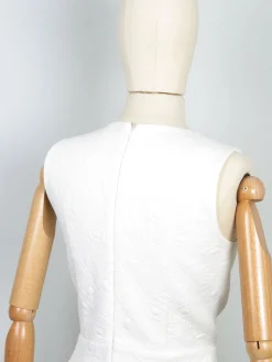 Cream Retro Vintage Style 1960s Short Wedding Dress 12
