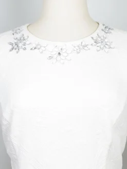 Cream Retro Vintage Style 1960s Short Wedding Dress 12