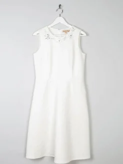 Cream Retro Vintage Style 1960s Short Wedding Dress 12