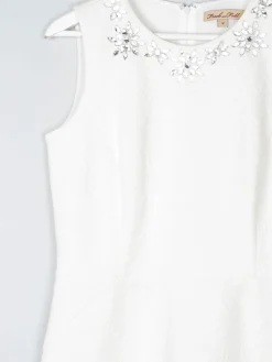 Cream Retro Vintage Style 1960s Short Wedding Dress 12