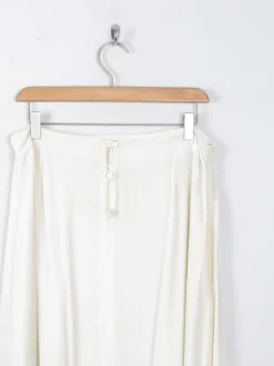 Cream Velvet Vintage John Rocha Midi Skirt M
