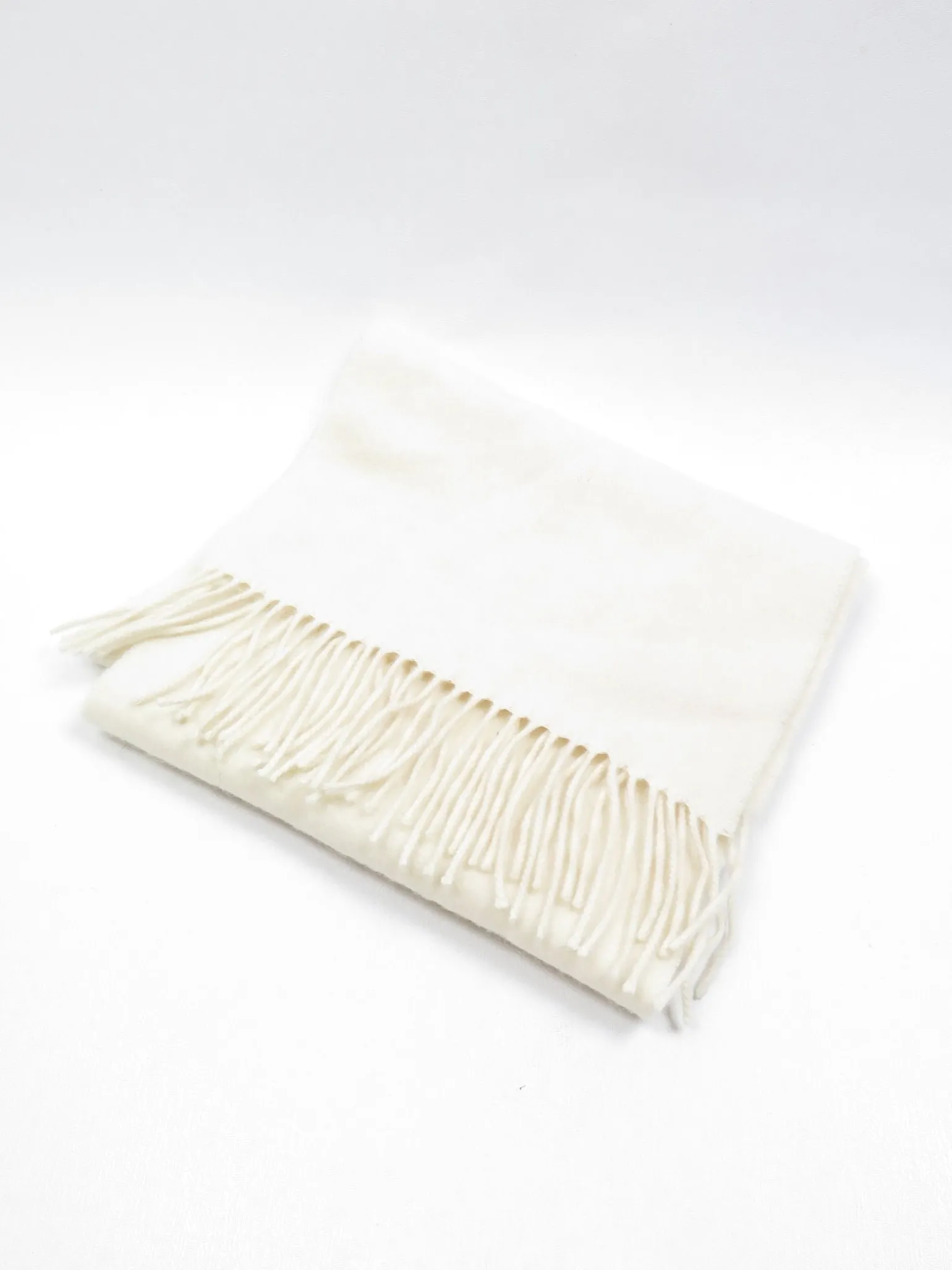 Cream Vintage Cashmere Mix Scarf