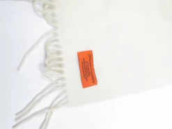 Cream Vintage Cashmere Mix Scarf