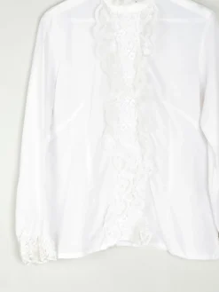 Cream Vintage Romantic Blouse S/M